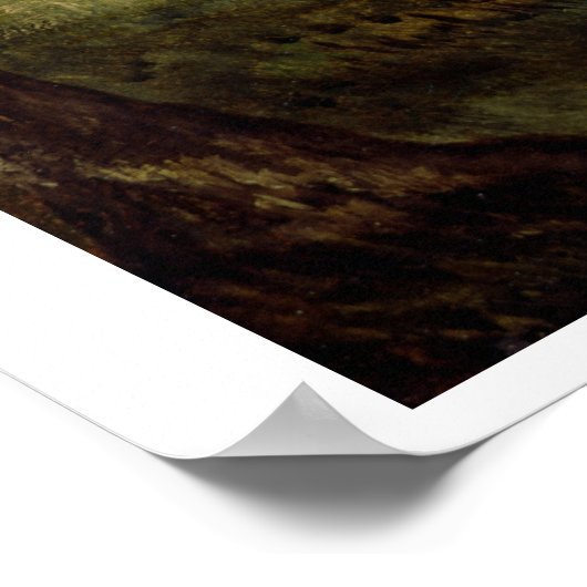 De Royal Mail Coach met Passengers (olie op canva) Poster (Hoek)