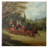 De Royal Mail Coach met Passengers (olie op canva) Tegeltje (Voorkant)