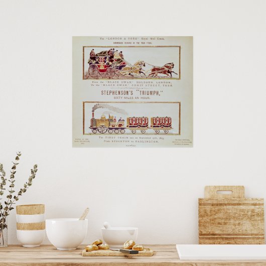 De Royal Mail Coach van Londen en York Poster (Keuken)