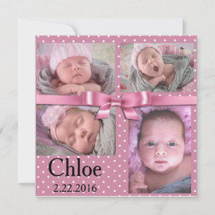 De roze Aankondiging van de Verjaardag van de Stip