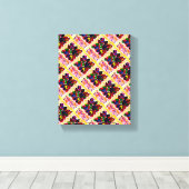 De roze Abstracte kunst met heldere kleuren Canvas Afdruk (Insitu (Houten vloer))