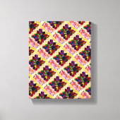 De roze Abstracte kunst met heldere kleuren Canvas Afdruk (Voorkant)