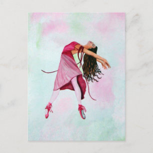 De Roze Ballerina Briefkaart