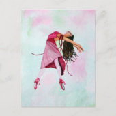 De Roze Ballerina Briefkaart (Voorkant)