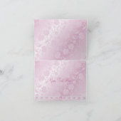 De roze Bloem & de Boog danken u kaarden Bedankkaart (Binnen)