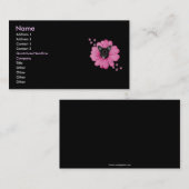 De Roze Bloem van schattige Sluwe Chihuahua van de Visitekaartje (Voorkant / Achterkant)