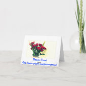 De Roze Bloem van Wispy - BloemenNotecard Bedankkaart (Achterkant)