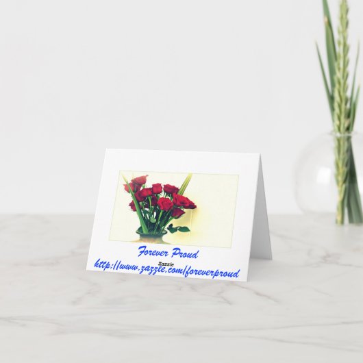 De Roze Bloem van Wispy - BloemenNotecard Bedankkaart (Achterkant)