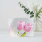De roze Bloemblaadjes van de Bloem van de Tulp Briefkaart (Staand voorkant)