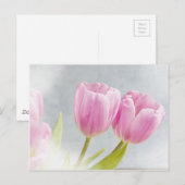 De roze Bloemblaadjes van de Bloem van de Tulp Briefkaart (Voorkant / Achterkant)