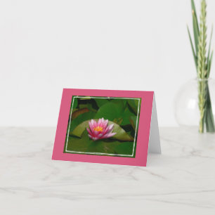 DE ROZE BLOESEM VAN LOTUS MET GOUDEN CENTRUM KAART