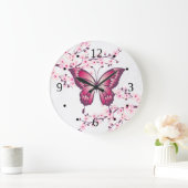 De roze Bloesems van de Vlinder en van de Kers Grote Klok (Huis)