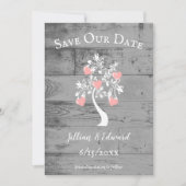 De roze Boom van Harten sparen de Datum aankondigi Aankondiging (Voorkant)