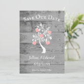 De roze Boom van Harten sparen de Datum aankondigi Aankondiging (Staand voorkant)