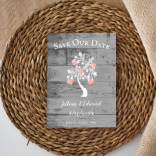 De roze Boom van Harten sparen de Datum aankondigi Aankondiging