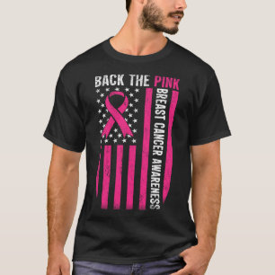 De Roze Borstkanker Bewustzijn Usa Vlag Roze Lint T-shirt