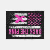 De roze Borstkanker Bewustzijn Vlag Peuter Vrouwen Fleece Deken (Voorkant (Horizontaal))