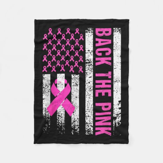 De roze Borstkanker Bewustzijn Vlag Peuter Vrouwen Fleece Deken (Voorkant)