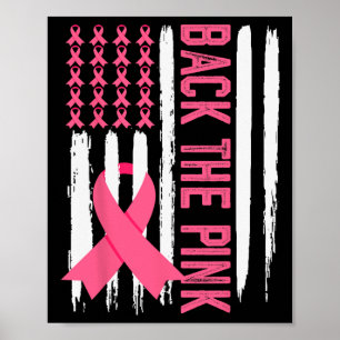 De roze Borstkanker Bewustzijn Vlag Peuter Vrouwen Poster