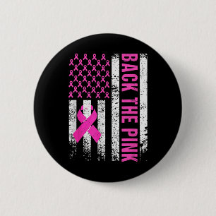 De roze Borstkanker Bewustzijn Vlag Peuter Vrouwen Ronde Button 5,7 Cm