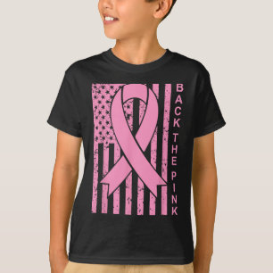 De roze Borstkanker Bewustzijn Vlag Peuter Vrouwen T-shirt