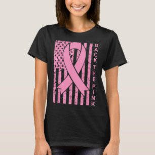 De roze Borstkanker Bewustzijn Vlag Peuter Vrouwen T-shirt
