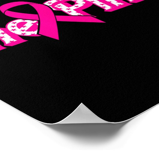 De roze borstkankerdrager ondersteunt kankerstrijd poster (Hoek)