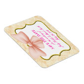 De roze Bow bewaart de Datum Magnet Magneet (Rechterzijde)