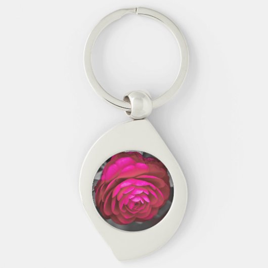 De Roze Camellia Sleutelhanger (Voorkant)
