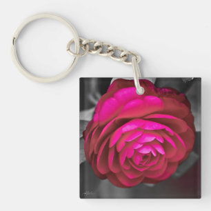 De Roze Camellia Sleutelhanger