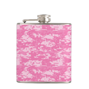 De Roze Camouflage van Camo van Girly Heupfles