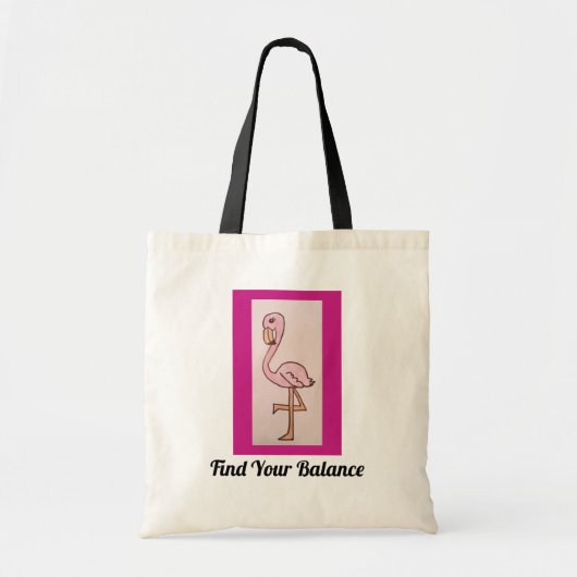 De roze Canvas tas van de de drukdruk van Flamingo (Voorkant)