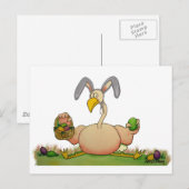 De roze Capricieuze Vogel van de Flamingo als Feestdagenkaart (Voorkant / Achterkant)