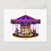 De roze carrousel briefkaart (Voorkant)