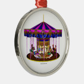 De roze carrousel metalen ornament (Rechts)