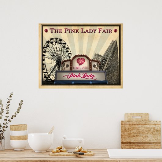 De roze dame® Fair Poster (Keuken)
