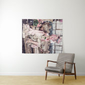 De roze dame wandkleed (In Situ (horizontaal))