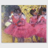 De roze dansers voor de ballet van Edgar Degas Cadeaupapier (Vlak)