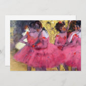 De roze dansers voor de ballet van Edgar Degas Kaart (Voorkant / Achterkant)