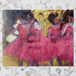 De roze dansers voor de ballet van Edgar Degas Legpuzzel