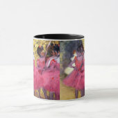 De roze dansers voor de ballet van Edgar Degas Mok (Midden)