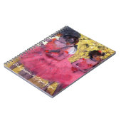 De roze dansers voor de ballet van Edgar Degas Notitieboek (Linkerzijde)