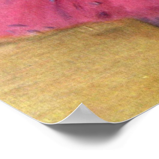 De roze dansers voor de ballet van Edgar Degas Poster (Hoek)