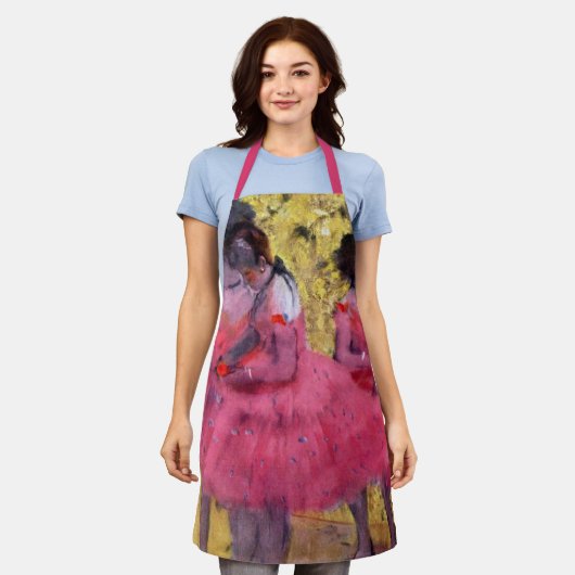 De roze dansers voor de ballet van Edgar Degas Schort (Gedragen)