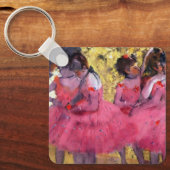 De roze dansers voor de ballet van Edgar Degas Sleutelhanger (Voorkant)