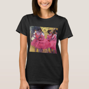 De roze dansers voor de ballet van Edgar Degas T-shirt