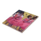 De roze dansers voor de ballet van Edgar Degas Tegeltje (Zijkant)