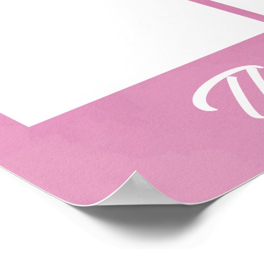 De Roze de fotowerknemer van de douane van de maan Poster (Hoek)