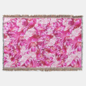De roze Deken van de Rand van de Bloem van Pioenen (Voorkant)