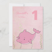 De roze Dolfijn onder de Verjaardag van het Zee Kaart (Voorkant)